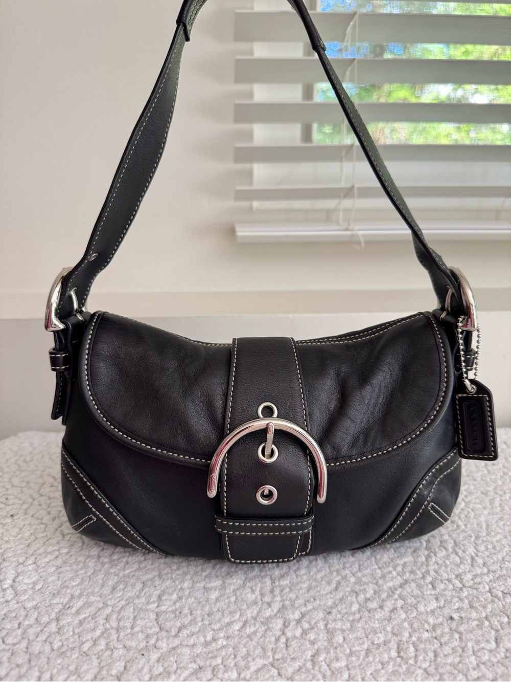Coach Y2K Black Small Soho Flap Shoulder Bag  9247